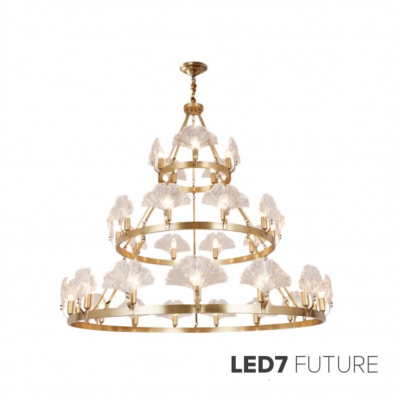 Loft Industry Modern - Lotus Rib Chandelier XL